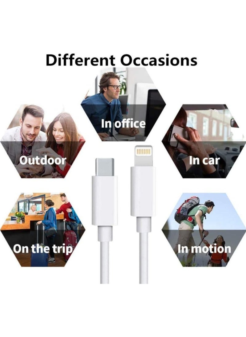 ELTRAZONE - MFi Certified USB C to iPhone 12 Lightning Cable Charger,5Pack 3FT/6Foot/10Feet Rosyclo Type C Lightning Cord Support Fast Power Delivery Wire Compatible iPhone 14 Pro Max/13/11/XS/X/8 - Image 1