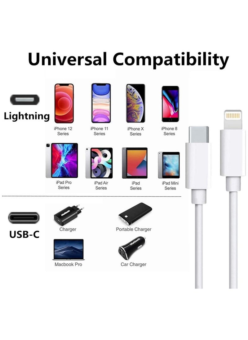 ELTRAZONE - MFi Certified USB C to iPhone 12 Lightning Cable Charger,5Pack 3FT/6Foot/10Feet Rosyclo Type C Lightning Cord Support Fast Power Delivery Wire Compatible iPhone 14 Pro Max/13/11/XS/X/8 - Image 1