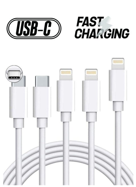 MFi Certified USB C to iPhone 12 Lightning Cable Charger,5Pack 3FT/6Foot/10Feet Rosyclo Type C Lightning Cord Support Fast Power Delivery Wire Compatible iPhone 14 Pro Max/13/11/XS/X/8