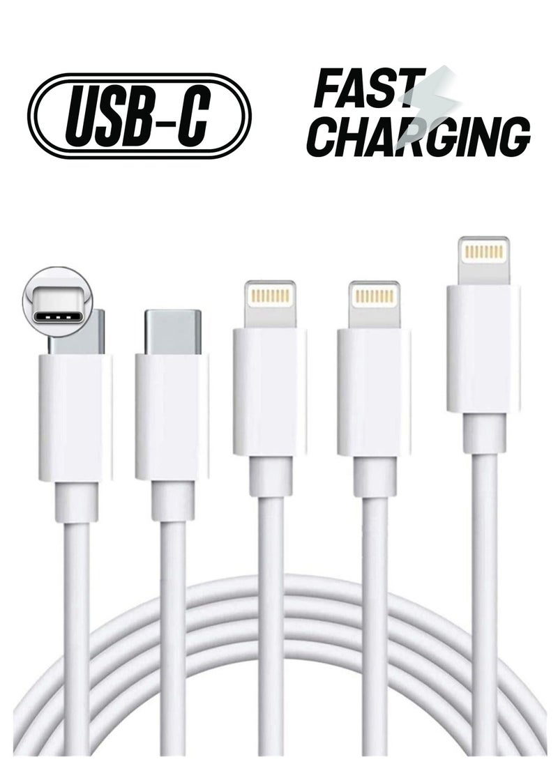 ELTRAZONE - MFi Certified USB C to iPhone 12 Lightning Cable Charger,5Pack 3FT/6Foot/10Feet Rosyclo Type C Lightning Cord Support Fast Power Delivery Wire Compatible iPhone 14 Pro Max/13/11/XS/X/8 - Image 1