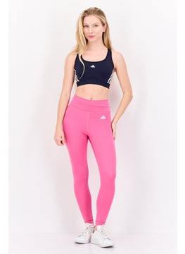 Adidas Women Brand Logo Padded Sports Bra, Navy  - Image 2