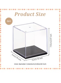 Excefore 2 Pack Minifigure Display Case, Dustproof Acrylic Minifigure Display Cases, Suitable for Collection Models Minifigures, Bricks Blocks Toys (5*5*5cm)  - Image 2