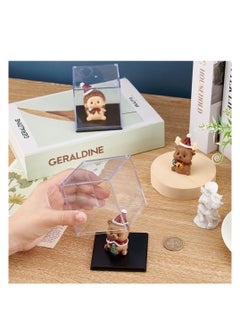 Excefore 2 Pack Minifigure Display Case, Dustproof Acrylic Minifigure Display Cases, Suitable for Collection Models Minifigures, Bricks Blocks Toys (5*5*5cm)  - Image 3