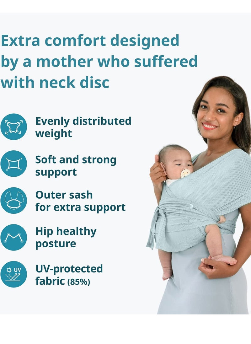 Generic - Easy-to-Wear Baby Carrier Wrap - Hands-Free, Moisture-Wicking, Soft Design for Newborns and Kids Up to 44lbs (Brown) - Image 1