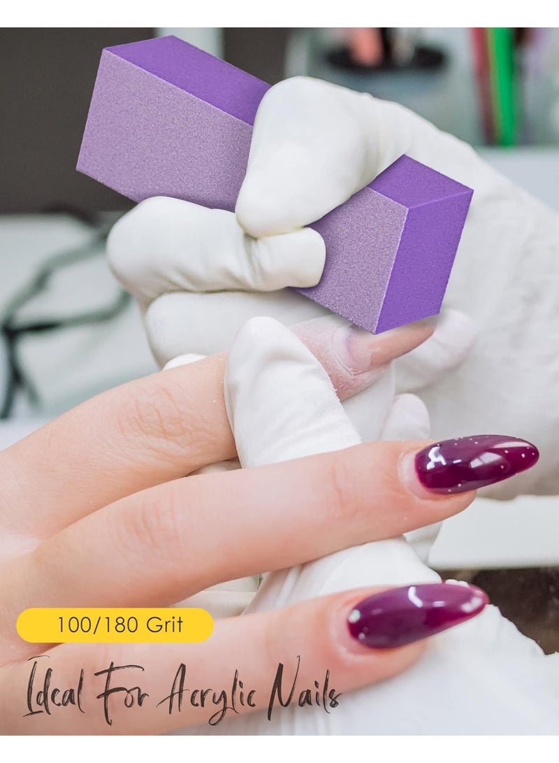 Generic Natural Pink Nail Buffing Block - 4-Sided Nail Care Tool for Professional Manicure, Buffing, and Pedicure Polishing  - Image 4