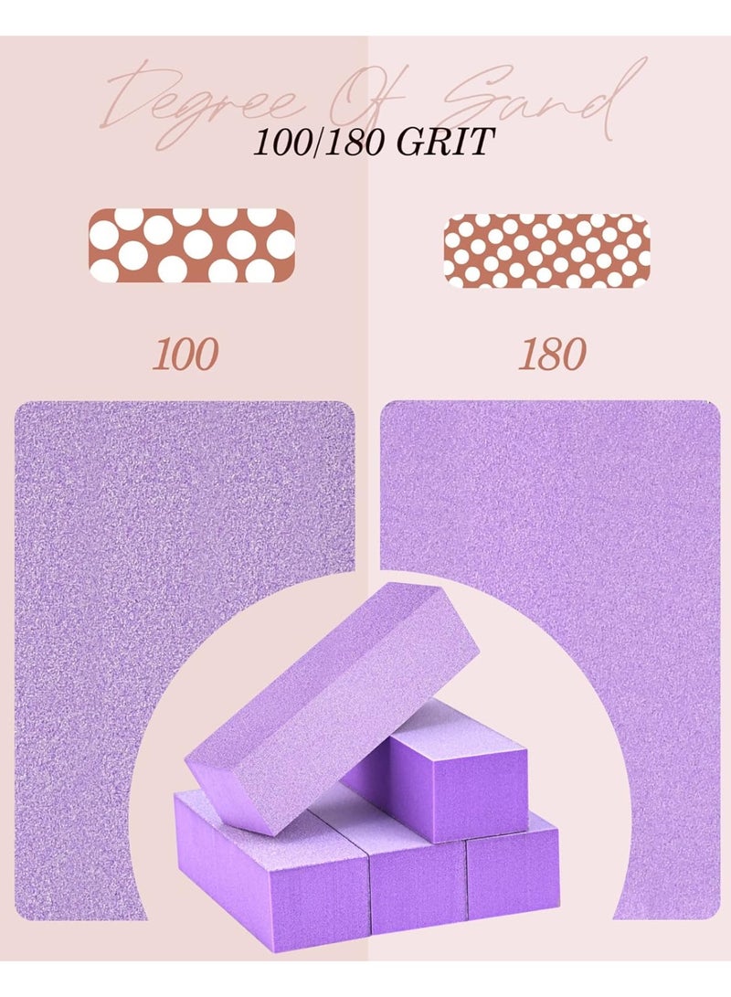 Generic Natural Pink Nail Buffing Block - 4-Sided Nail Care Tool for Professional Manicure, Buffing, and Pedicure Polishing  - Image 3