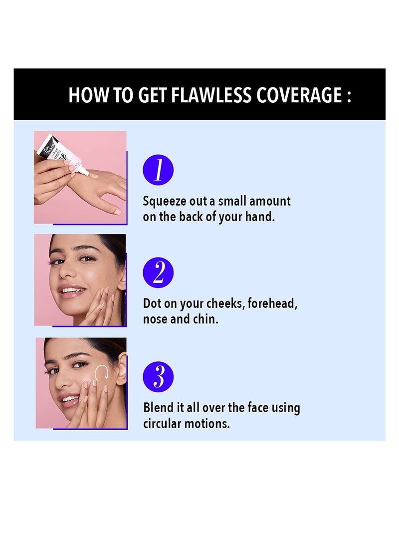 Blue Heaven Blue Matte Full Coverage Bb Cream For All Skin Types Honey Medium 301 30 Gm Pack Of 1 - Image 5