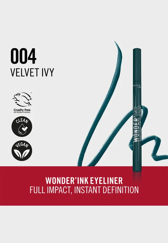 Rimmel London  Wonder'Ink Precision Eyeliner Pen - 004 - Velvet Ivy, 1ml for Women | Best Price UAE