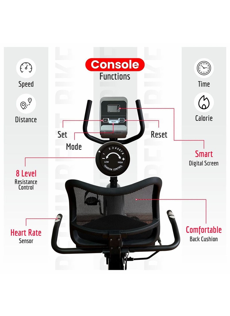 Sparnod Fitness SRB-34 Semi Commercial Recumbent Exercise Bike Cycle For Home Gym  - Image 2