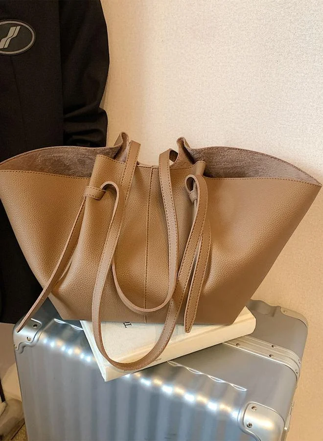 تايك تو شنطة كتف سادة مع محفظة