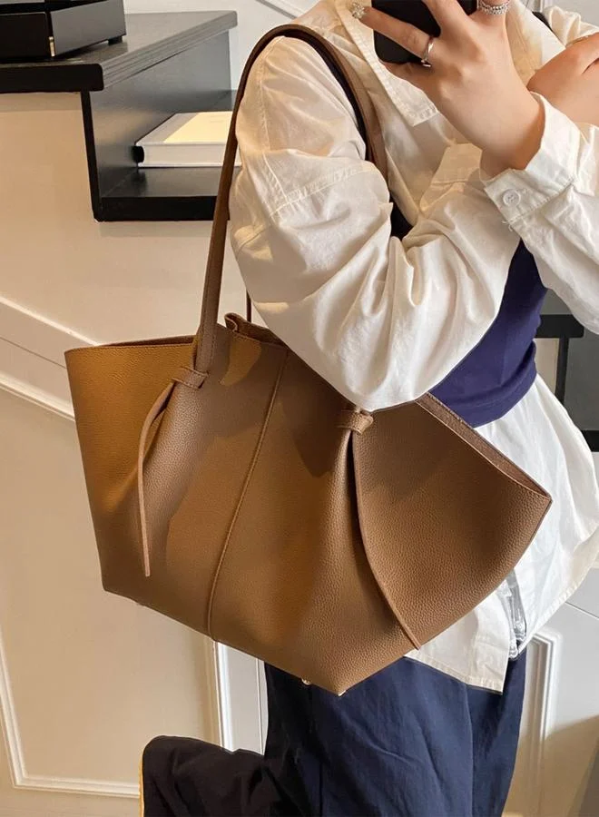 Take Two Take Two Solid Double Strap Shoulder Bag with Purse set