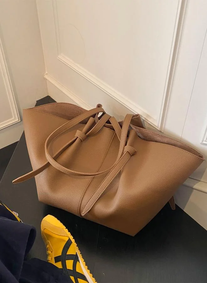 تايك تو شنطة كتف سادة مع محفظة