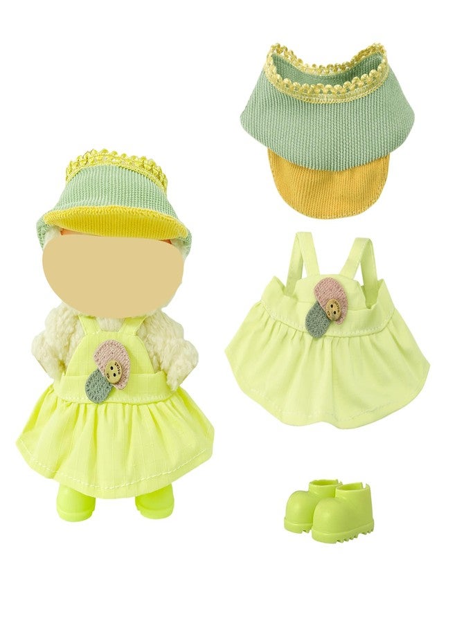 Ezcora Macaron Style Doll Clothes Set for 17cm Dolls, Include 5 Outfits with Hats, Shoes, Glasses and Mini Bags, Cute Dress Up Outfit for Doll Display, (No Dolls) (Macaron Style) - Image 5