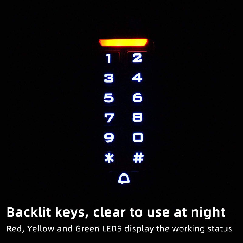 Retekess T-AC03 Security Access Control Keypad,RFID Keypad,Door Access Control,Stand-Alone Keypad,2000 Users,Wiegand 26-bit,Support Proximity RFID Card - Image 2