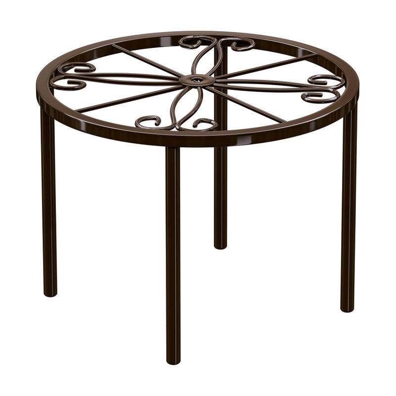 bussdis 1 PCS Plant Stand,-Heavy Duty Metal Stand Decorates Plants, Anti-Rust Flower Pot Stand, Round Plant Rack for Room Indoor and Outdoor Courtyard,Gardens, Brown. - Image 1