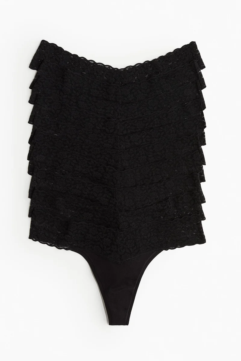 H&M 10-pack lace thong briefs