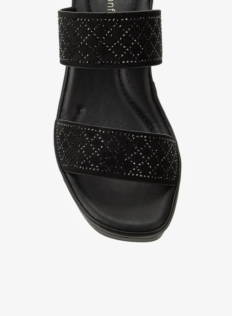Le Confort BLACK Women Block Heel Sandals for Women | Best Price UAE