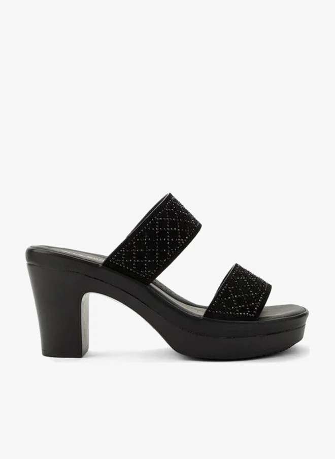 Le Confort BLACK Women Block Heel Sandals for Women | Best Price UAE