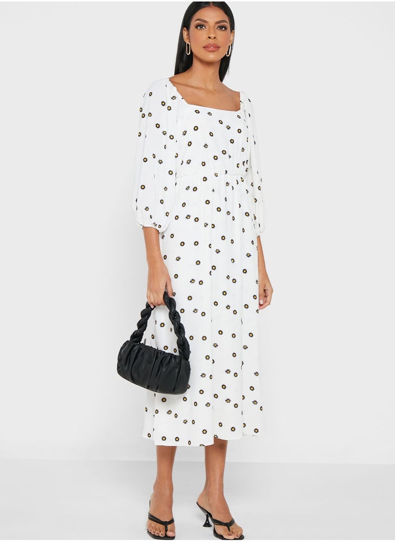 ELLA - Ditsy Print Dress - Image 1