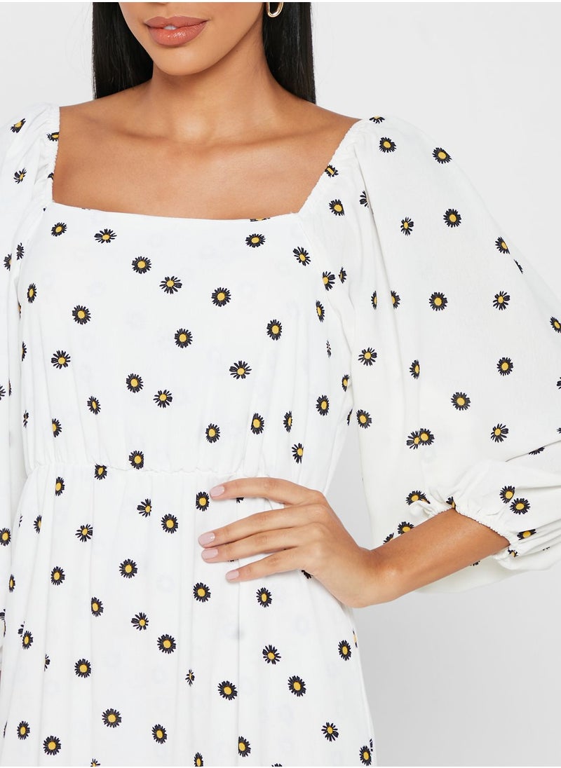 ELLA - Ditsy Print Dress - Image 1