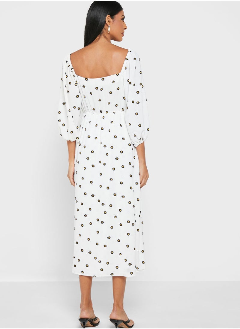 ELLA - Ditsy Print Dress - Image 1