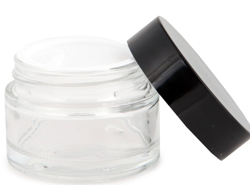 Vivaplex, 12, Clear, 1 oz, Round Glass Jars, with Inner Liners and black Lids - Image 5