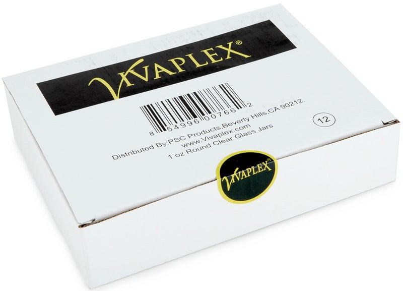 Vivaplex, 12, Clear, 1 oz, Round Glass Jars, with Inner Liners and black Lids - Image 2