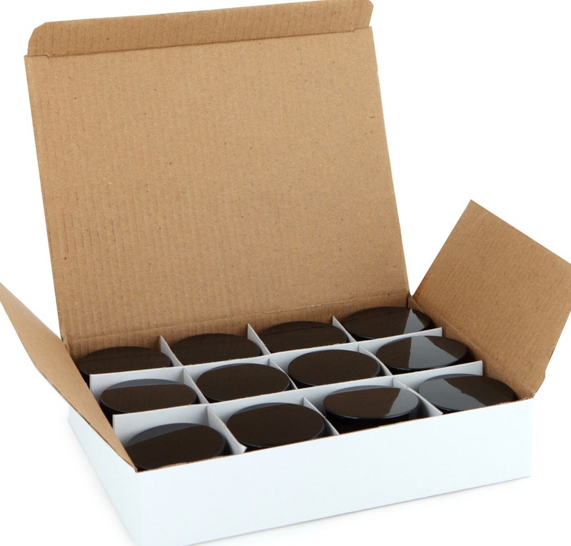 Vivaplex, 12, Clear, 1 oz, Round Glass Jars, with Inner Liners and black Lids - Image 4