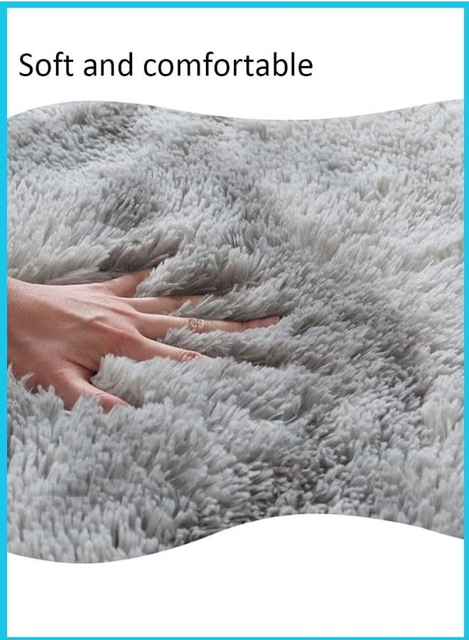 XiuWoo Bathroom Rugs Sets 3 Piece,U-Shaped Toilet Floor Mat +Non Slip Rugs +Toilet Lid Cover Mat Non-Slip Bathroom Shower Mat Toilet Seat Cover Area Floor Rug for Tub Contour Mat and Toilet Lid Cover, Machine Washable, Super Soft Microfiber & Non Slip Bath Rugs with Rubber Backing Solid Grey - Image 3