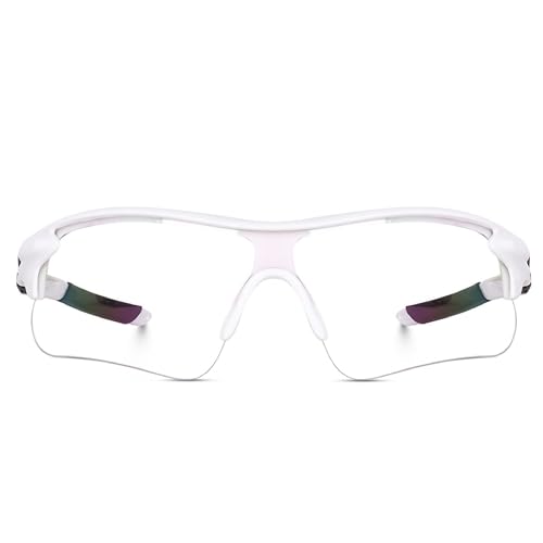 Dervin Non Polarized Oversized Sports Sunglasses for Men Women, Outdoor Cricket Cycling Hiking Fishing Sunglasses (Transparent) - Image 2