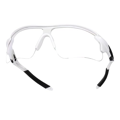 Dervin Non Polarized Oversized Sports Sunglasses for Men Women, Outdoor Cricket Cycling Hiking Fishing Sunglasses (Transparent) - Image 3