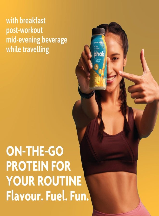 فاب ميلك شيك فاب مانجو بروتين مع 18 غرام بروتين وبدون سكر مضاف | خالٍ من الغلوتين وصحي للأمعاء، خالٍ من الدهون المتحولة | مصدر غني بالألياف والبريبايوتكس | ميلك شيك بروتين صحي ولذيذ (180 مل × عبوة من 6) - Image 5