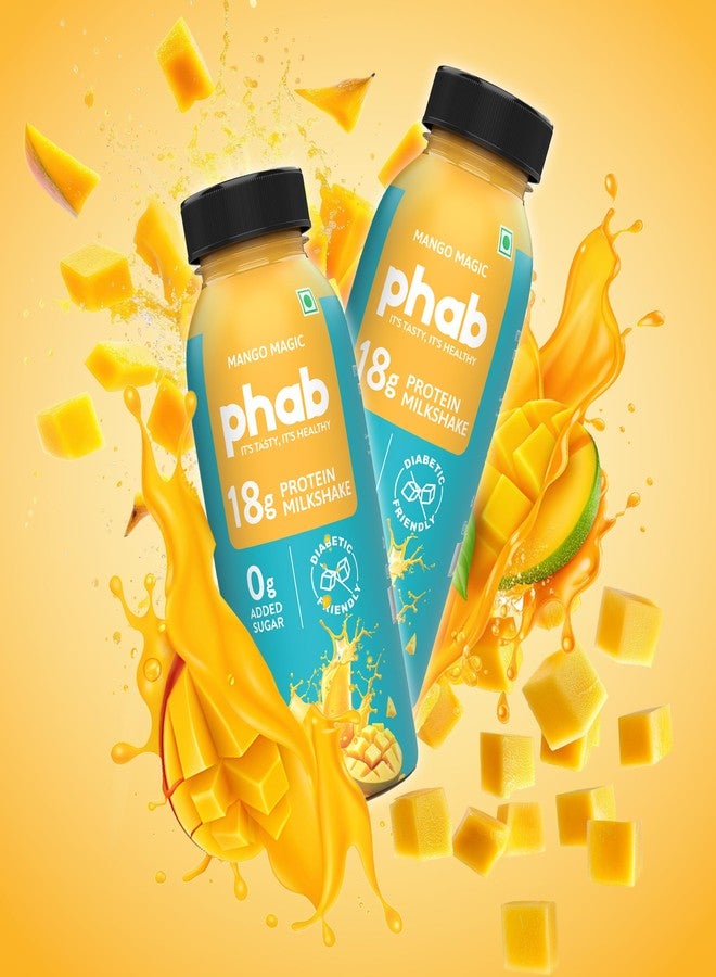 فاب ميلك شيك فاب مانجو بروتين مع 18 غرام بروتين وبدون سكر مضاف | خالٍ من الغلوتين وصحي للأمعاء، خالٍ من الدهون المتحولة | مصدر غني بالألياف والبريبايوتكس | ميلك شيك بروتين صحي ولذيذ (180 مل × عبوة من 6) - Image 4