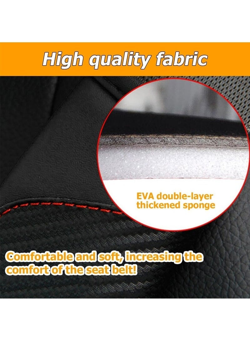 عبوة من 2 غطاء حزام أمان السيارة، حماية كتف حزام الأمان من ألياف الكربون - Image 5