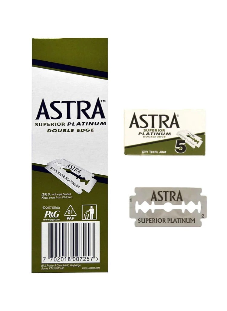 أسترا شفرات أسترا سوبيريور بلاتينيوم مزدوجة الحافة 100 قطعة - Image 2