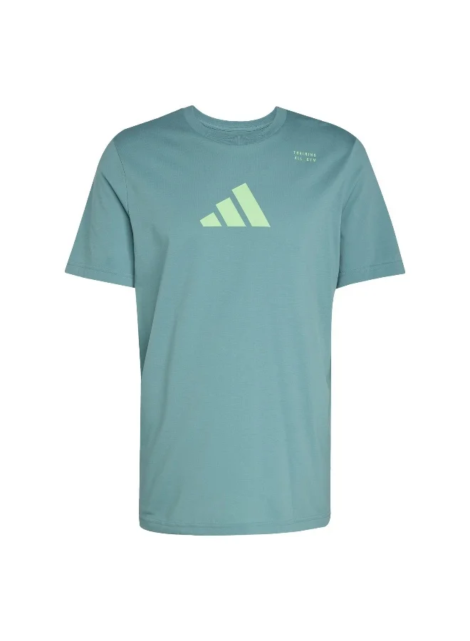 Adidas M Tr Cat G T Green Training T-Shirts For Men XS