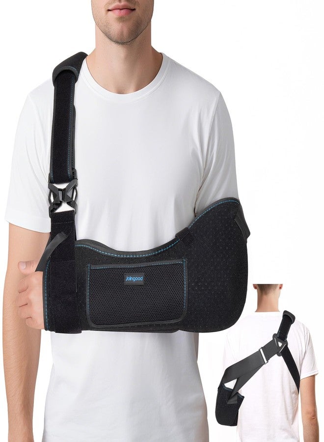 joingood Arm Sling Shoulder Immobilizer for Women and Men, Fits Left or Right Arm - Rotator Cuff & Elbow Injury Support Brace with Waist Strap, Breathable Comfort Design, L - Image 1