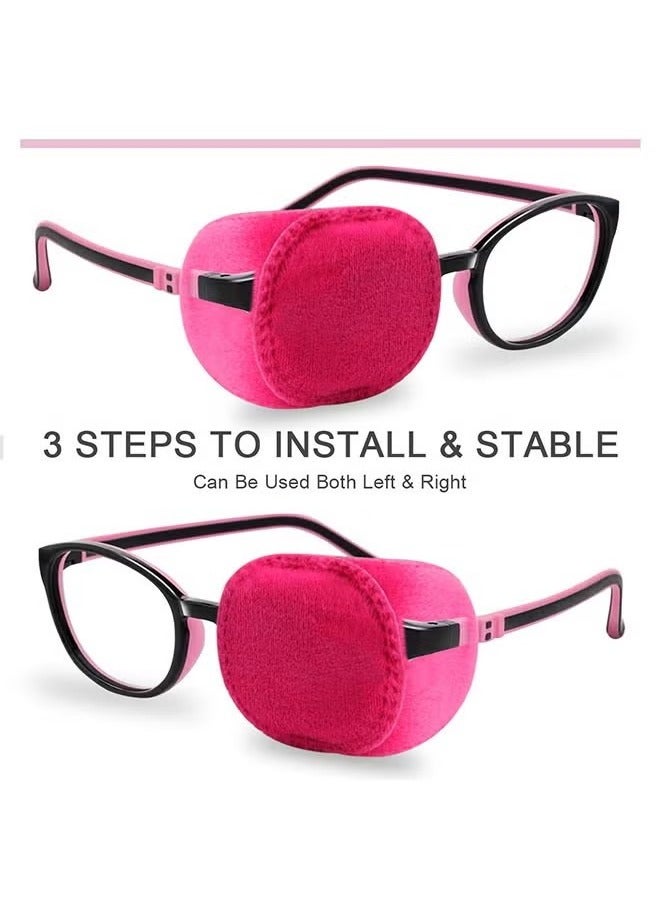 Generic 4-Piece Eye Patches for Kids Girls Boys, Right  Left Eye Patch for Glasses, Full Coverage Eye Patch for Children Treating Eye Amblyopia Strabismus and After Surgery (Pink) - Image 5