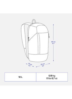 Quechua 10 L Hiking Backpack, Arpenaz NH100 - Black  - Image 3