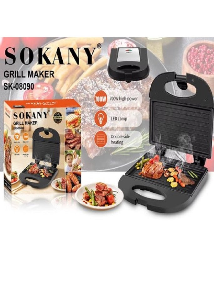 sokany - Sandwich Maker/Double Side Heating/Non-Stick Coating-700W(sk-08090) - Image 1
