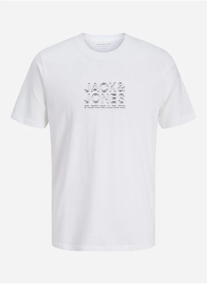 JACK & JONES Slogan Print Crew Neck T-Shirt
