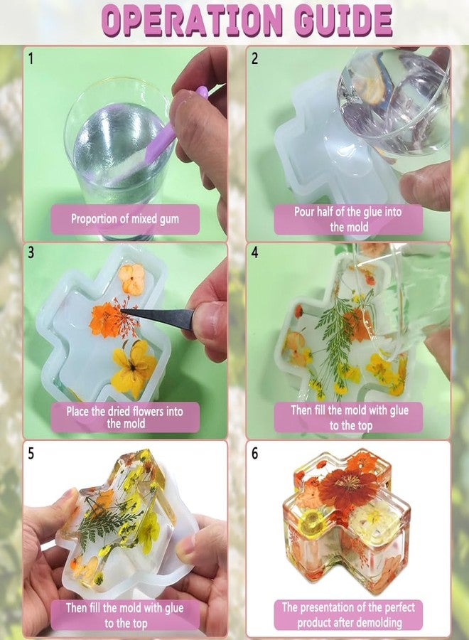 FineGood Cross Storage Box Resin Molds, FineGood Rectangle Cube Epoxy Resin Molds DIY Cross Jar Silicone Molds for Resin Jewelry Storage Box Candle Holder - Image 5