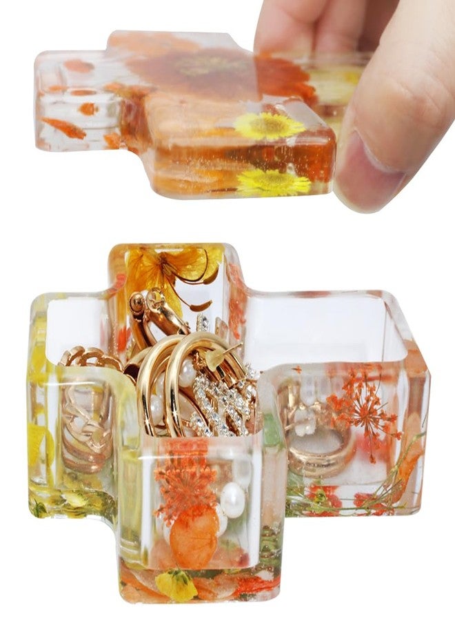 FineGood Cross Storage Box Resin Molds, FineGood Rectangle Cube Epoxy Resin Molds DIY Cross Jar Silicone Molds for Resin Jewelry Storage Box Candle Holder - Image 4