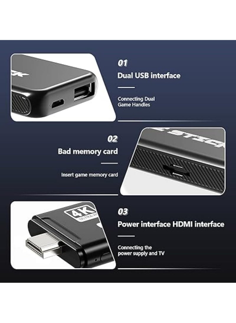 Retro Game Console 4K HDMI, Wireless Gaming Console, Vintage Arcade Game System, Plug & Play, 20,000 Games, PS1 Emulator, FC/GB/GBA, 2.4G Wireless Controllers, High-Definition, M8 Pro, Multi-Region  - Image 2