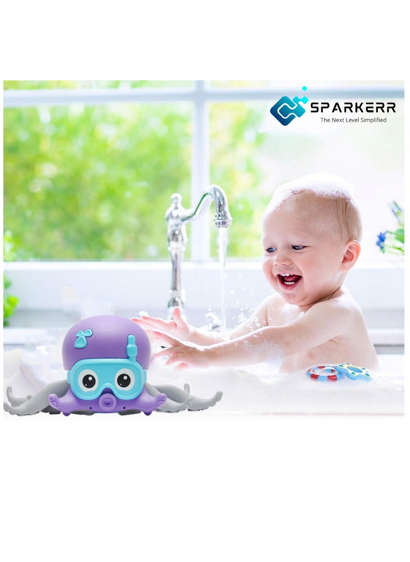 SPARKERR Baby Bathtub toy, Cute crawling Octopus toy for small toddlers baby boy girl, Preschool educational shower toy, Early learning creative toy for kids, Water pool toy for children  - Image 1