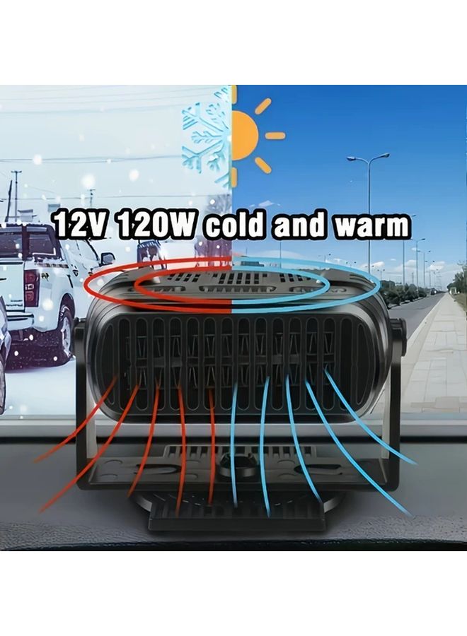 Black Portable Car Heater Hot Cold Air Dual Mode Fast Heating Cooling 12V Plug In Dehumidifier Demister - Image 4