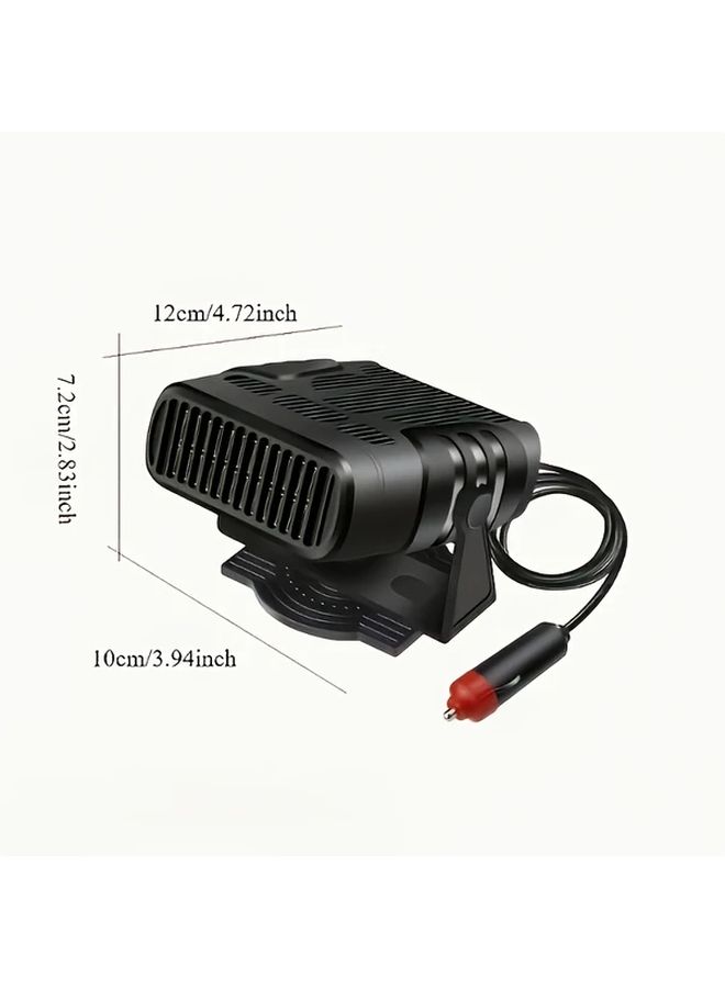 Black Portable Car Heater Hot Cold Air Dual Mode Fast Heating Cooling 12V Plug In Dehumidifier Demister - Image 3