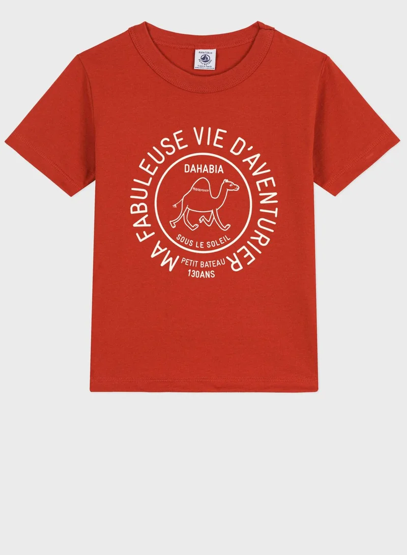 Petit Bateau Kids Slogan T-Shirt