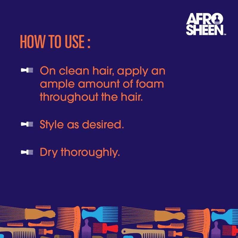 Afro Sheen Texture Flexing Foam. For hydration, curl definition and shine. 8.5 Oz. - Image 4
