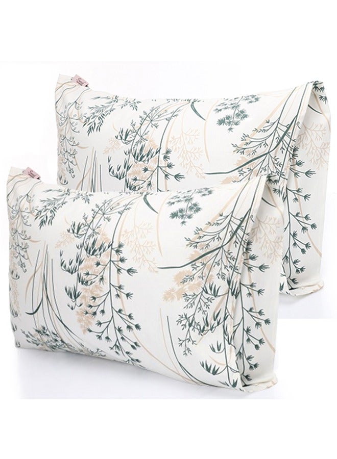 سنوز طقم أكياس وسادة قطعتين، 50*70 سم، تصميم بريز جرين - Image 1